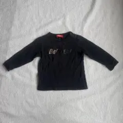 BABYDOLL 黒 長袖 トップス 90 薄手　綿100% ロゴ
