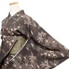 単衣 木綿着物 浴衣 Mサイズ ウィリアムモリス いちご泥棒 新品未使用