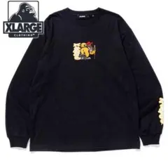 XLARGE ブラック ロングtシャツ