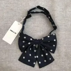 COMME CA ISM ドット柄リボンタイ リボン 入学式 卒園式 結婚式 紺