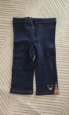 ミキハウス ダブルB デニム風 レギンス パンツ スパッツ 80