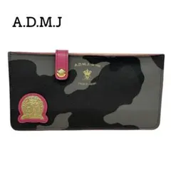 A.D.M.J. エーディーエムジェイ スリムウォレット カモフラ 長財布のサムネイル