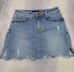 ２日間限定　新品 未使用品 DURAS デュラス デニムブルー ミニスカート
