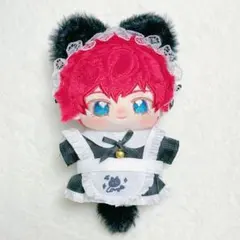 10㎝　ぬい服　ぬいぐるみ服　黒猫　猫耳メイド服　いつぬい　にじぱぺっと