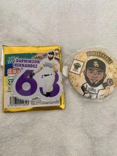 福岡ソフトバンクホークス 63 ヘルナンデス選手 アクリルキーホルダー 缶バッジのサムネイル