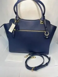 【未使用品】4℃ 2wayハンドバッグ　ネイビー　肩掛け　ショルダーバッグ