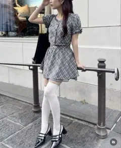 NICE CLAUP ナイクラ　チェックセットアップ