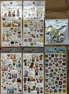 大人の図鑑　たまごっち　スヌーピー　ぷっくりピースシール　エポキシステッカー6枚