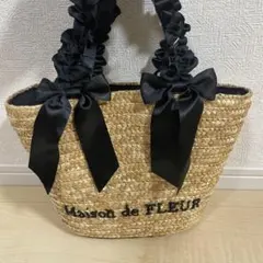 アンジェリックプリティ Lovelyドットストローバッグ ブラック 難あり