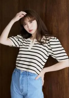 【ぴよ様専用】Herlipto Saint-Louis Striped Topのサムネイル
