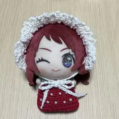 ぬい服 ヘッドドレス いちご 赤 10cm ちびぐるみ ぬいぐるみ服 編み物