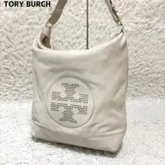 良品✨トリーバーチ パンチング ロゴ レザー トートバッグ 肩掛け A4可