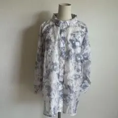 最終値下げタイダイ柄 長袖シャツ　シアーシャツ