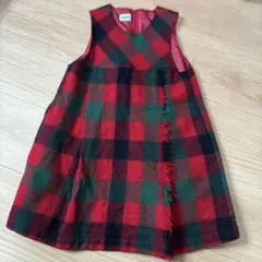 familiar チェック柄 ワンピース 110