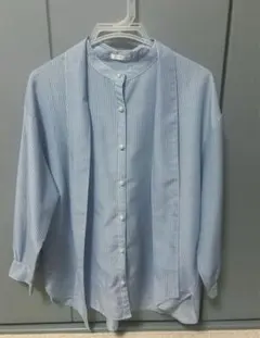 ハニーズ ボウタイブラウス ブルーストライプ