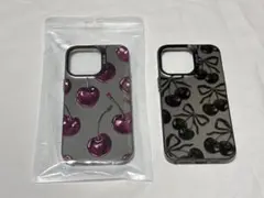 iPhone 15 Pro Max さくらんぼケース 2点セット