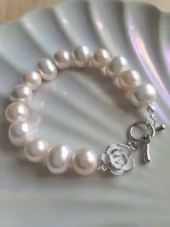 47.シェルパールブレスレット　ハンドメイド