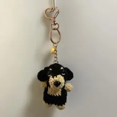 犬型あみぐるみキーホルダー
