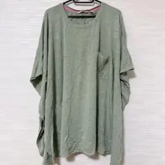 ISAAC MIZRAHI LIVEオリーブグリーン ルーズフィット Tシャツ