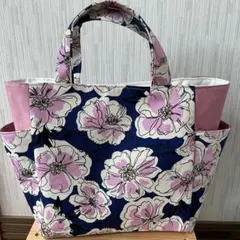 トートバッグ サブ エコ リバーシブル ハイビスカス ハワイ 綿