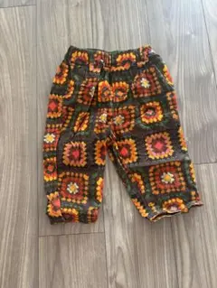 マーキーズ　パンツ　パッチワーク柄タックイージーパンツ　90 美品