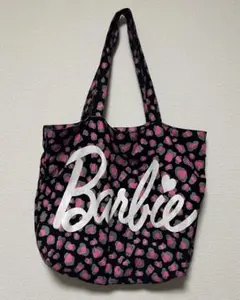 トートバッグ/barbie ピンク　黒　豹柄　ヒョウのサムネイル
