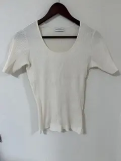 UNITED ARROWS リブ 半袖 カットソー ホワイトのサムネイル