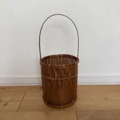 ☆レトロ☆ 竹製　花籠　手提げ籠　竹かご
