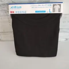UNIQLO AIRism クルーネックT 半袖 Lサイズ 黒新品1枚