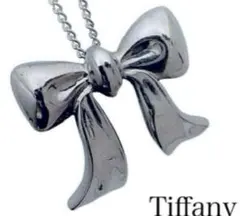 【新品仕上げ】Tiffany リボンモチーフ ネックレス