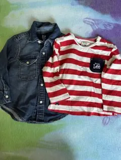 GAP バディーリー　デニムシャツ　ロンT 90センチ