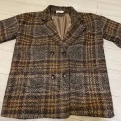 JUNOAH チェック柄 コート　ジャケット　大きいサイズ