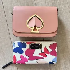 kate spade ニコラツイストロックハートミニショルダー/長財布