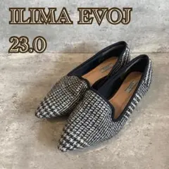 ILIMA EVOJ(23.0)パンプス/黒/白/千鳥格子柄/きれいめのサムネイル