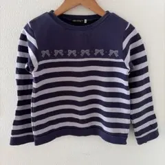 BeBe トップス トレーナー 長袖 ボーダー 130