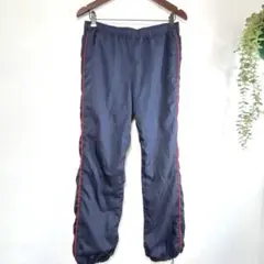 GU SPORTS スポーツ ネイビー ジャージパンツ サイド赤ライン L
