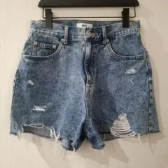 WEGO☆レディース　ダメージデニムショートパンツ