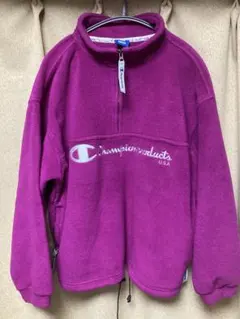 Champion ハーフジップフリースジャケット パープル