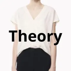 Theory セオリー Vネックブラウス P アイボリーフレンチスリーブのサムネイル