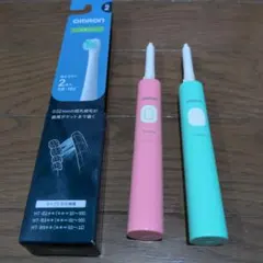 OMRON 電動歯ブラシ 2本セット ピンク ミント　替えブラシ付のサムネイル