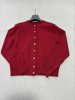 PLST エクストラファイン メリノウールブレンド メタルボタン カーディガン