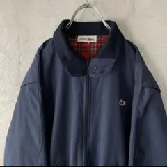 LACOSTE ラコステ スウィングトップ ネイビー ロゴ　古着