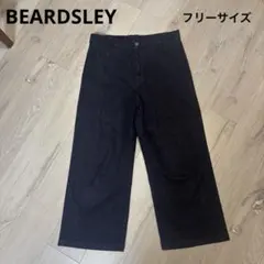 美品 ビアズリー デニムワイドパンツ バギー インディゴ ブルー フリーサイズのサムネイル