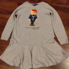 Ralph Lauren ポロベア 長袖ワンピース グレー