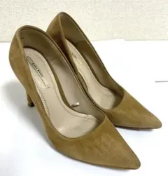 ZARA ベージュ　ヒールパンプス　37