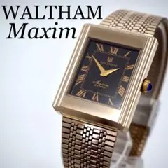 607【美品】Waltham 時計　マキシム　メンズ　スクエア　手巻き　超硬