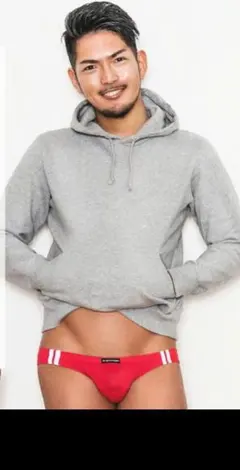 G-STATION 極薄生地 フルバックビキニ レッド