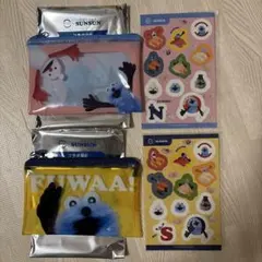 スシロー　スンスン　コラボ限定クリアポーチ＆シール付き