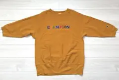 【チャンピオン】リバースウィーブ　スウェット　トレーナー　黄色　ロゴ　レディース