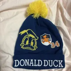 ディズニー ドナルドダック 帽子 ポンポン付き
